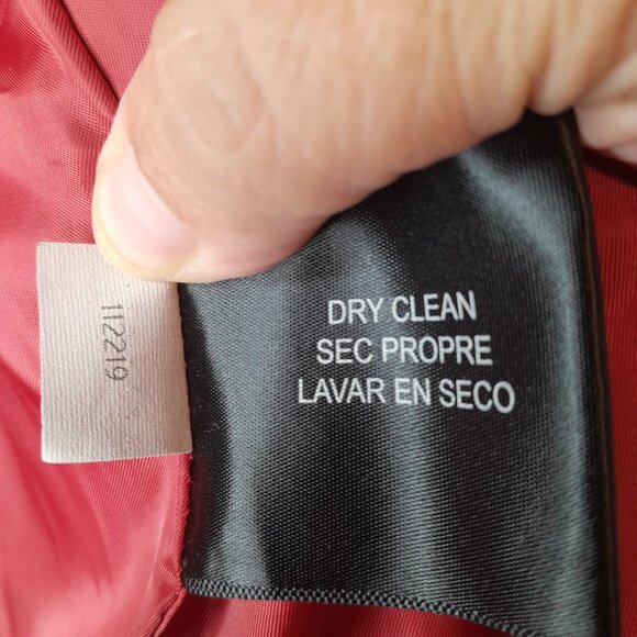 Michael Kors Red Wool Blend Double Breasted Pea Coat Small - Picture 9 of 9